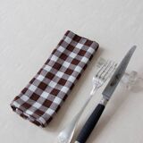 Bistro napkin, brown checks