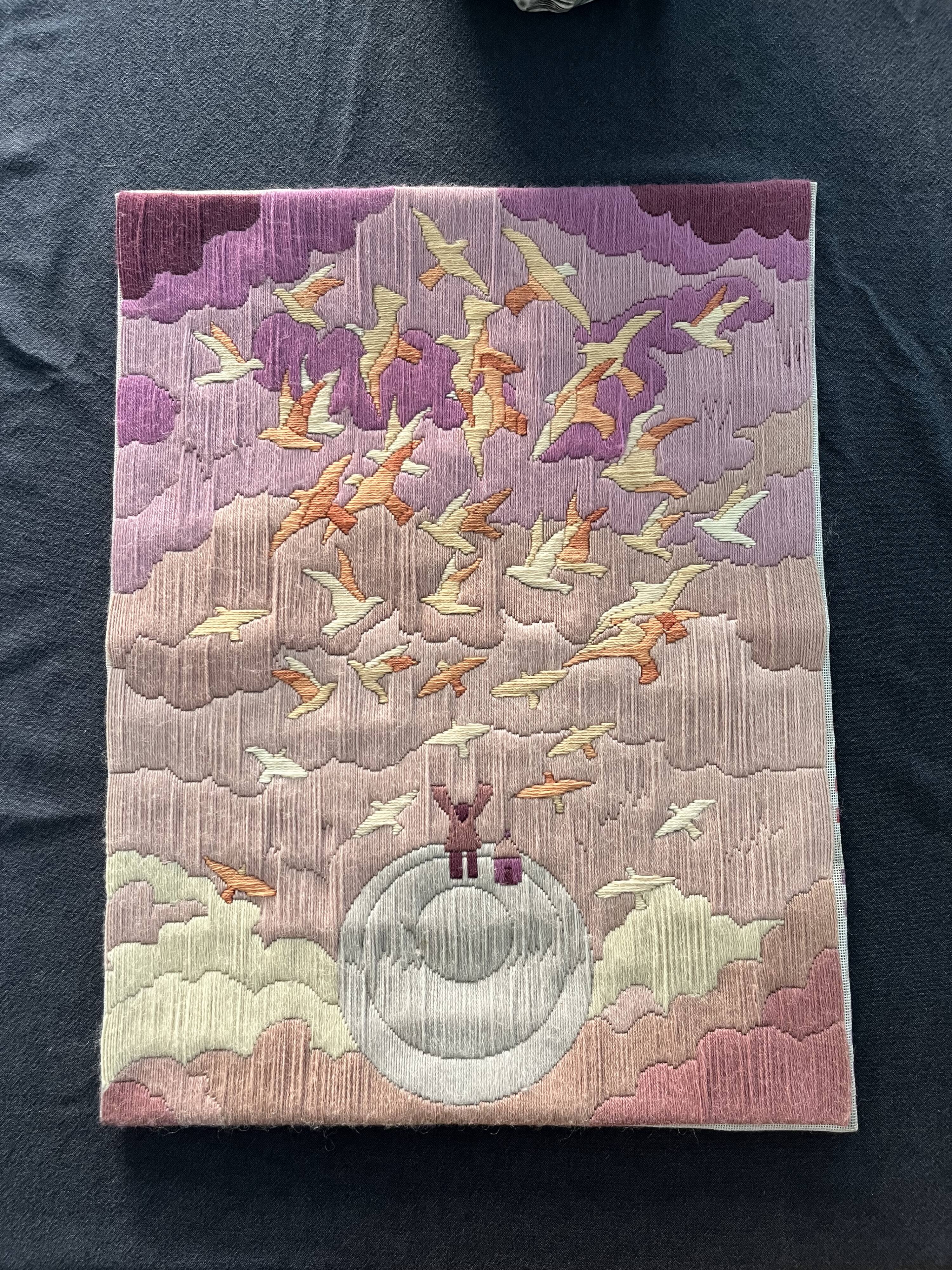 Canvas tapestry vintage oiseleur du monde