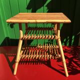 Audoux Minet bamboo rattan coffee table