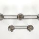 Pair of wall hooks in steel, industrial style, 1950s