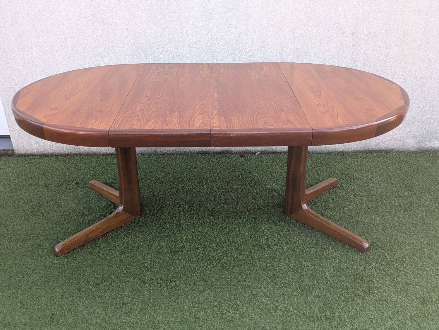 Baumann vintage dining table, solid wood, extensions