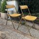 Paire de chaises pliantes vintages