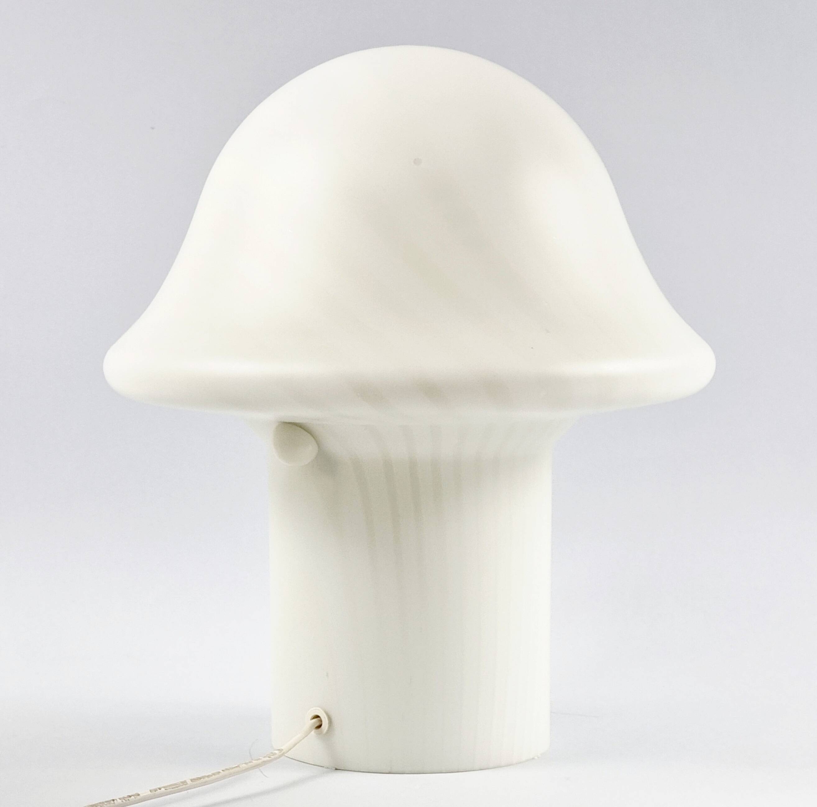 Large Mid Century Space Age Glass Mushroom Table Lamp from Peill & Putzler, Germany, 1970s