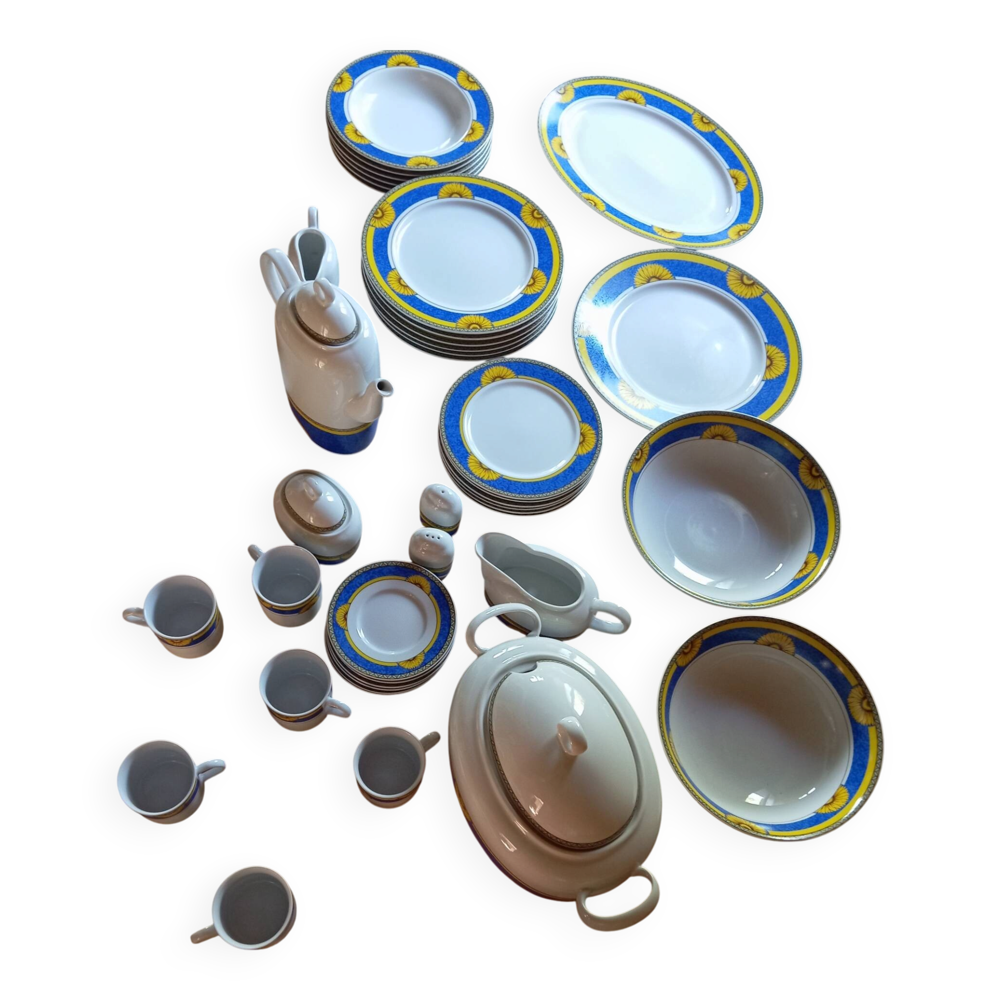 Service de table complet neuf en porcelaine de bohême thun 1794 - 42 p