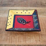 Hand Painted Decorative Dish, South African Pottery, By Nombulelo Mkiva