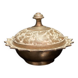 Metal lidded pot made in India