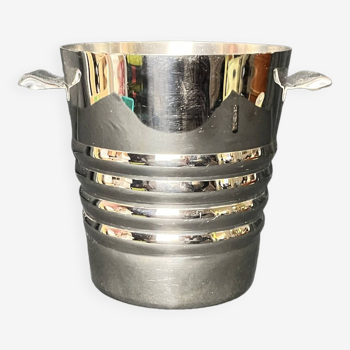 Vintage stainless steel ice bucket design 1960