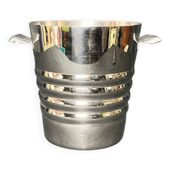Vintage stainless steel ice bucket design 1960