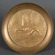 20th century bronze cup Emile Adolphe Monier Swimming swimmers on marble base