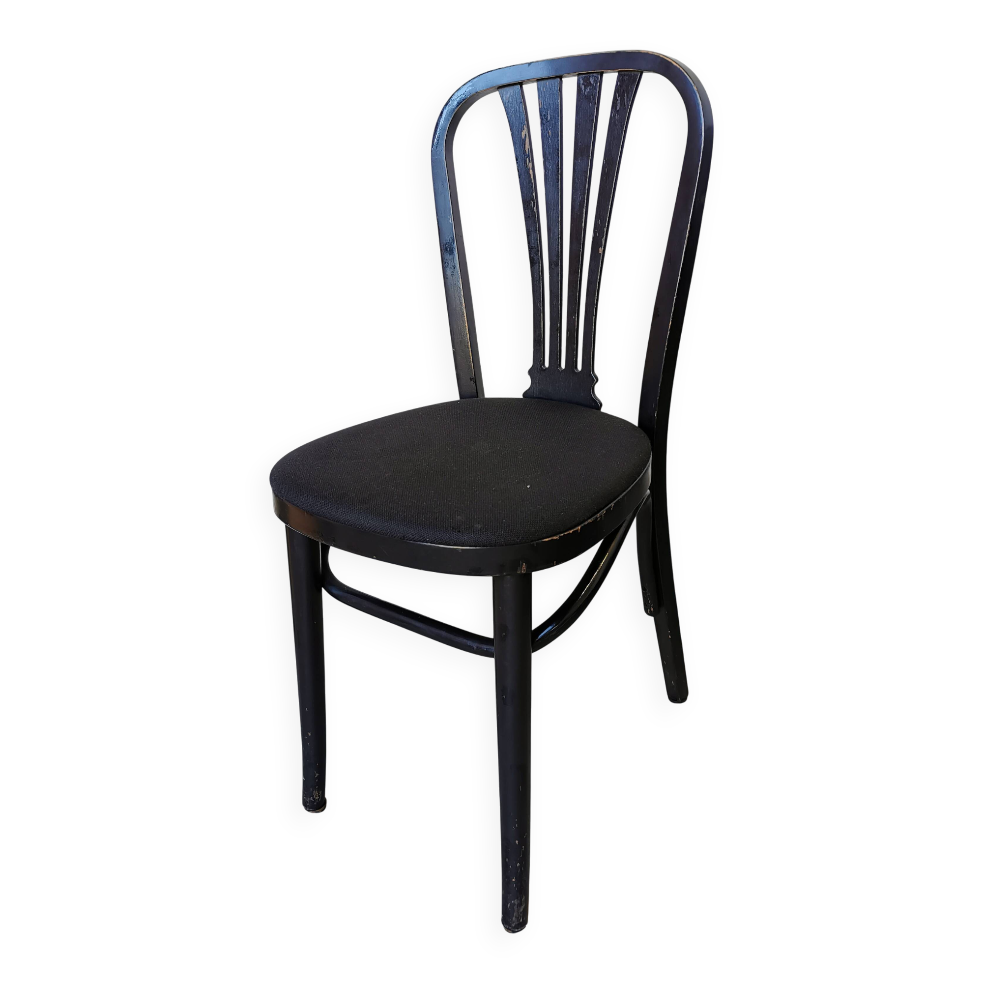 Chaise de salle à manger vintage stol kamnik noire : style yougoslave des années 1970