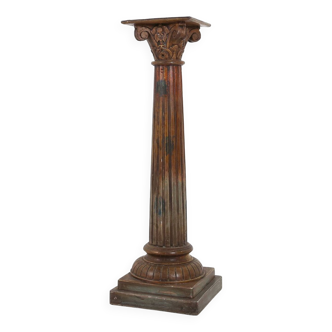 Antique Wooden Corinthian Column 1890