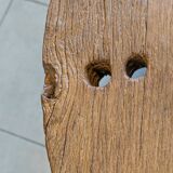 Table basse ronde en chêne massif