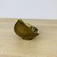 Golden brass leaf candlestick, organic style, vintage