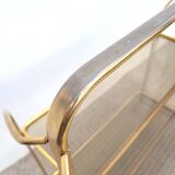 Vintage folding serving table on wheels 1970
