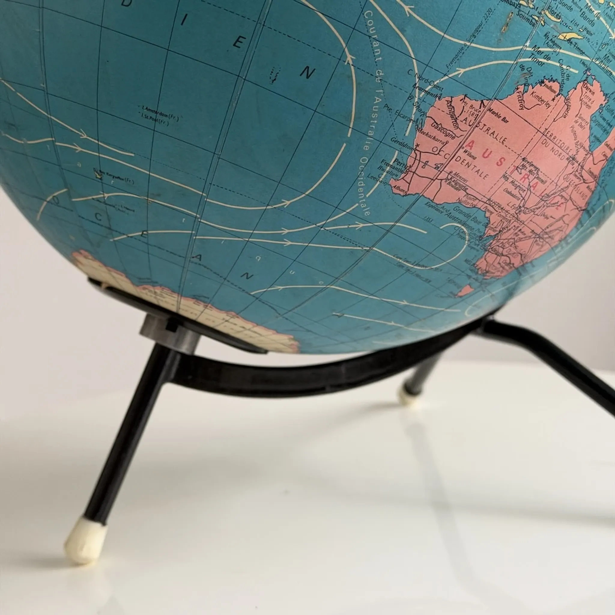 Globe terrestre vintage 1977