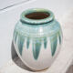 Ceramic pot, jar, glazed planter, vintage pot cover, decoration
