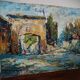 Impressionist oil painting on cardboard, France, early 1900s