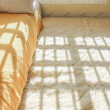 Beni ouarain white carpet, hollowed patterns 223x143cm