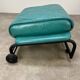 Postmodern design armchair and ottoman, 80s leather