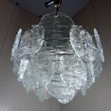 Kalmar candlestick with ice glass discs 1960's