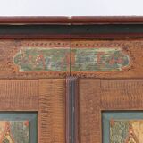 Armoire de mariée peinte d'art populaire 1846