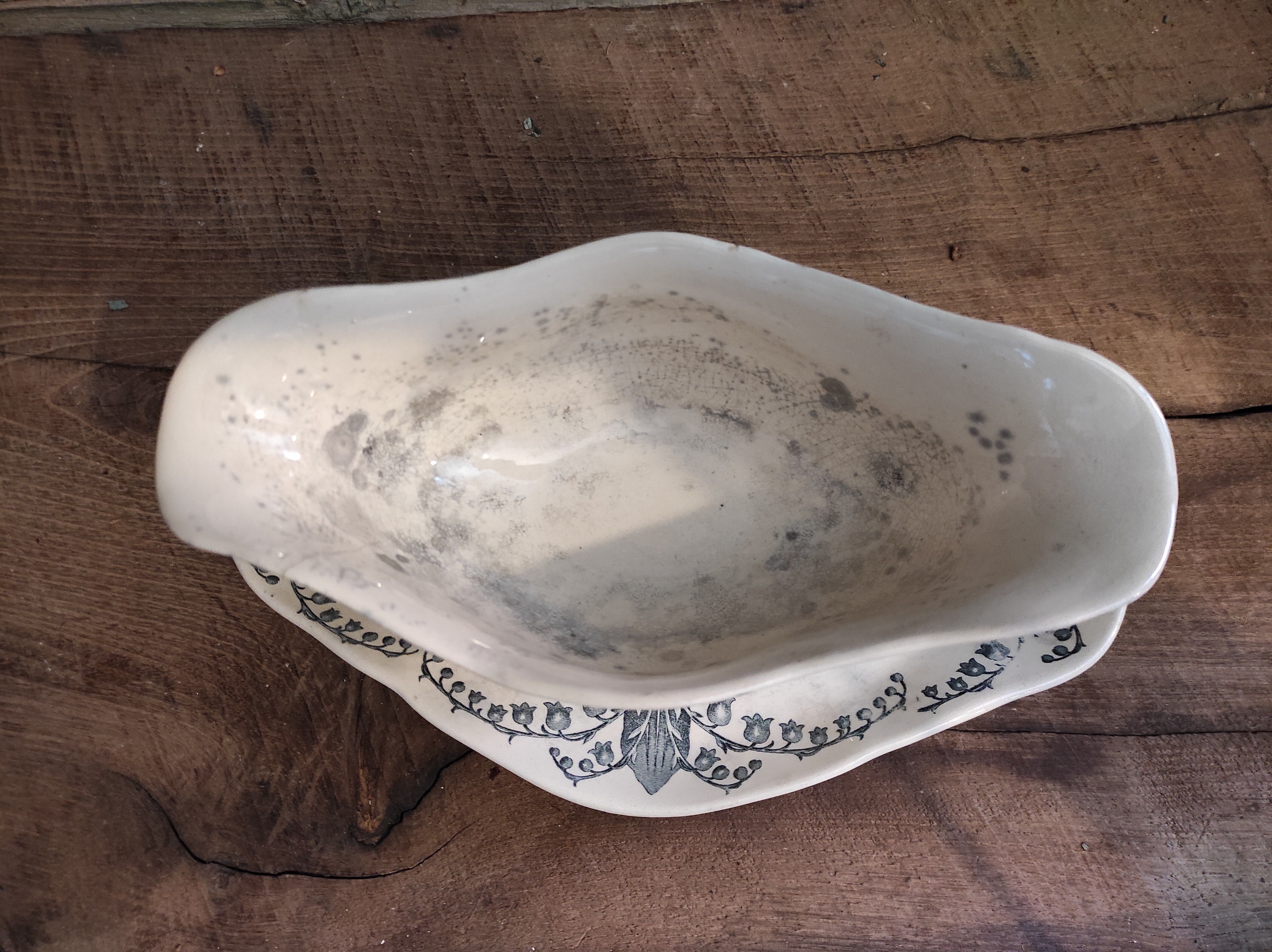 French vintage sauce boat, Muguet, from Longchamp