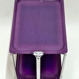 Desserte roulante table pliante bar stratifié couleur violine - textable platex