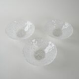 Set of glass bowls, Italian design, 1970s, production: Italy