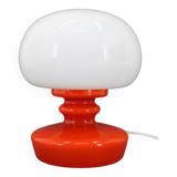 Lampe de table champignon en verre opalin Stepan Tabery des années 1970, Tchécoslovaquie