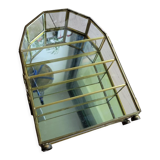 Glass and brass display shelf to install or hang