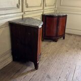 Pair of Console Tables, Mahogany and Rosewood Veneer, Blue Turquin Marble, X