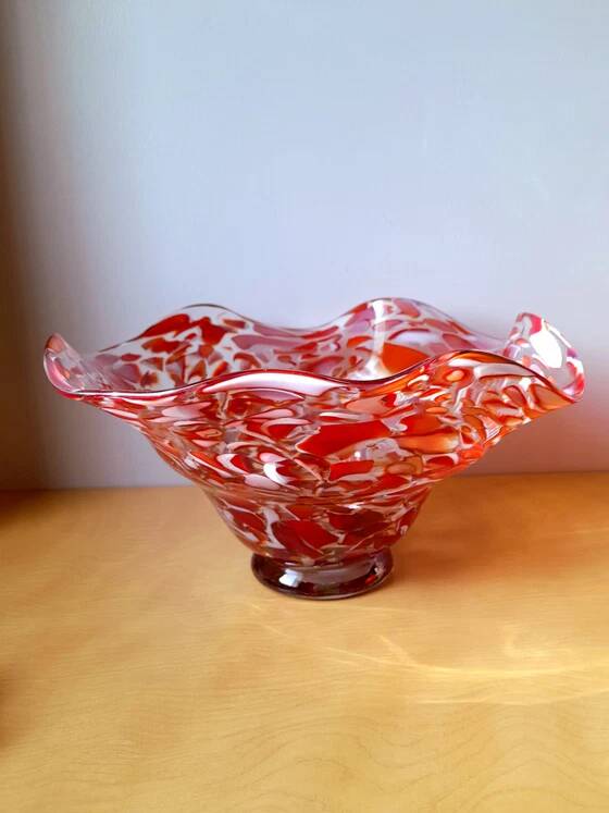 Blown glass bowl from Murano 1970