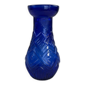 Vase art déco bleu cobalt