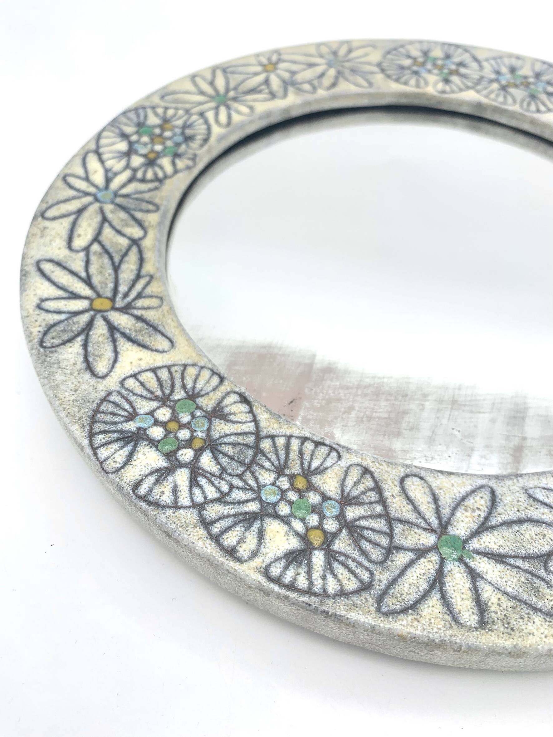 1970s ceramic mirror