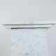 Pair of Art Deco style columns, in white marble, 20th century