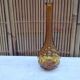 Amber soliflore vase, vintage from the 70's - H 34 cm
