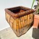 Vintage rattan umbrella stand, colonial style 1930s - Vintage rattan planter