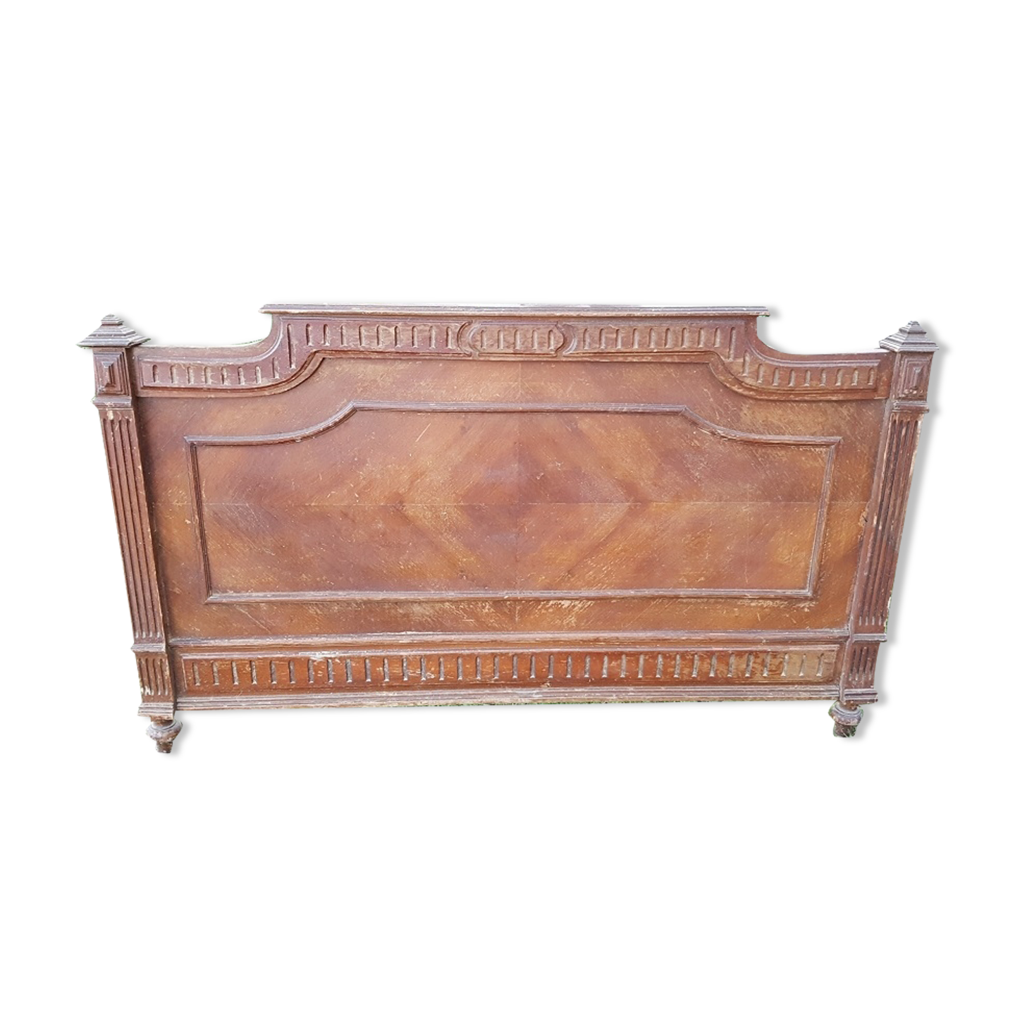Old wooden headboard