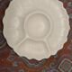 Set of 6 White Ceramic Compartment Plates – Italy, Vi