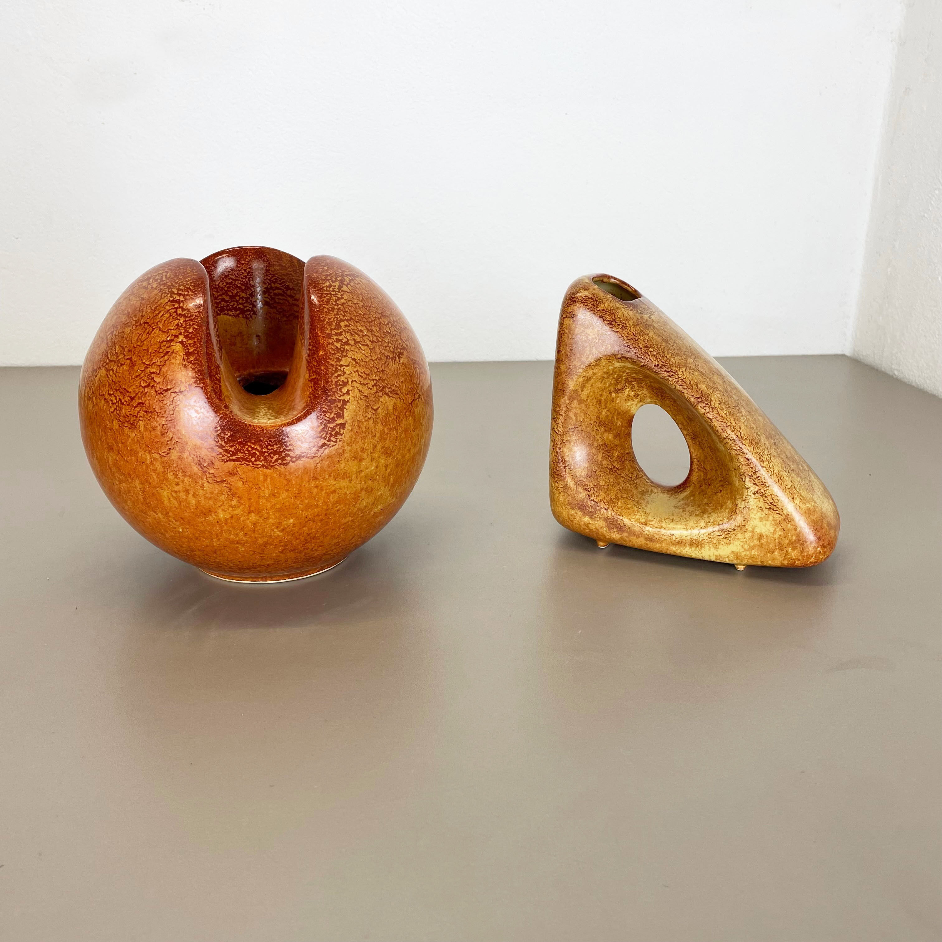 Set of 2 Ceramic Studio Pottery Vases by Bertoncello Ceramics, Italy 1970s