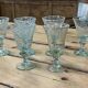 Set of 6 blown glass stemmed glasses - BIOT