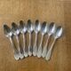 8 large silver-plated metal Art Deco spoons