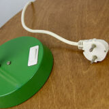 Adjustable Desk Lamp in Green Painted Metal and Chrome-Plated Spiral Arm from TEP, 1970s