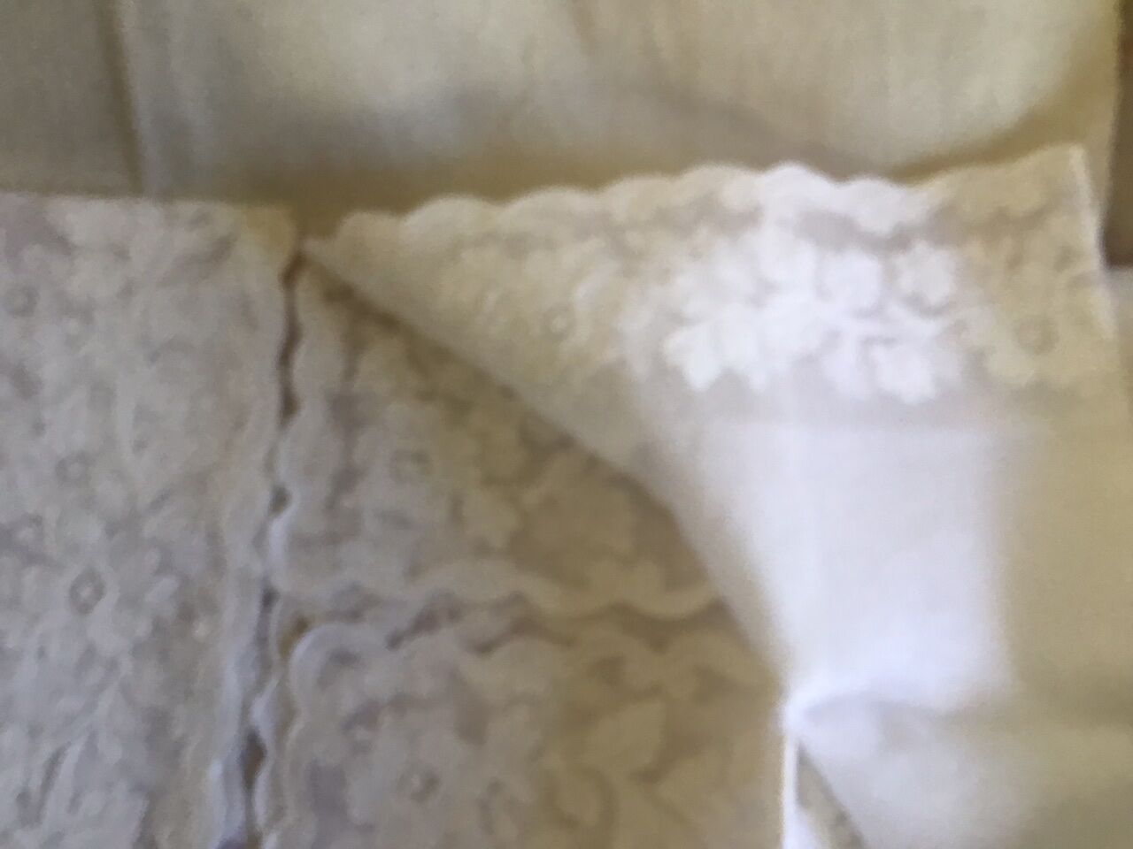 Ceremonial tablecloth in white organza