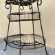 Etagère d'angle en fer forgé vintage