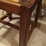 Straw chair with straw back