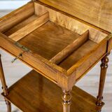 Antique Sewing Table with Inlaid Top, 1890s