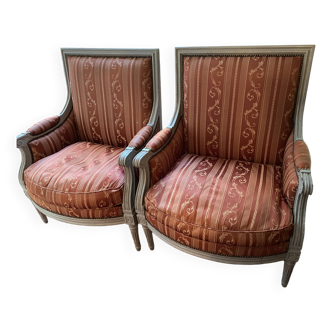 Pair of Louis XVI style armchairs