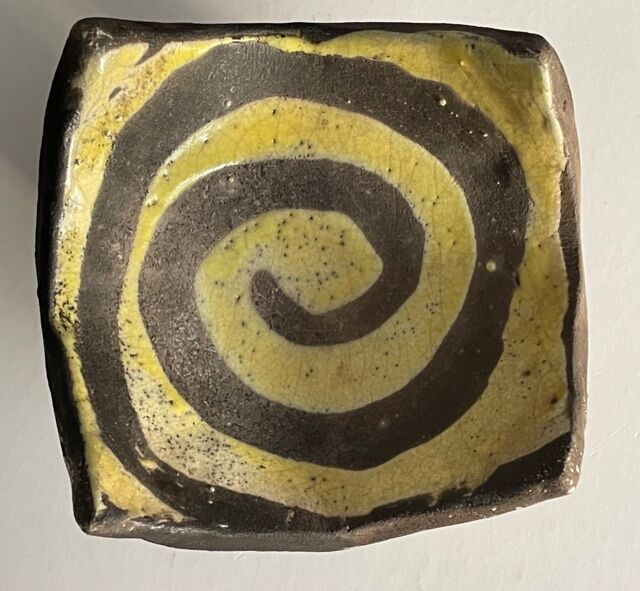 Ashtray in raku, circa 1990/2000