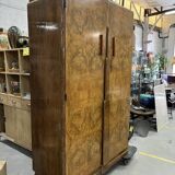 Vintage art deco English wardrobe